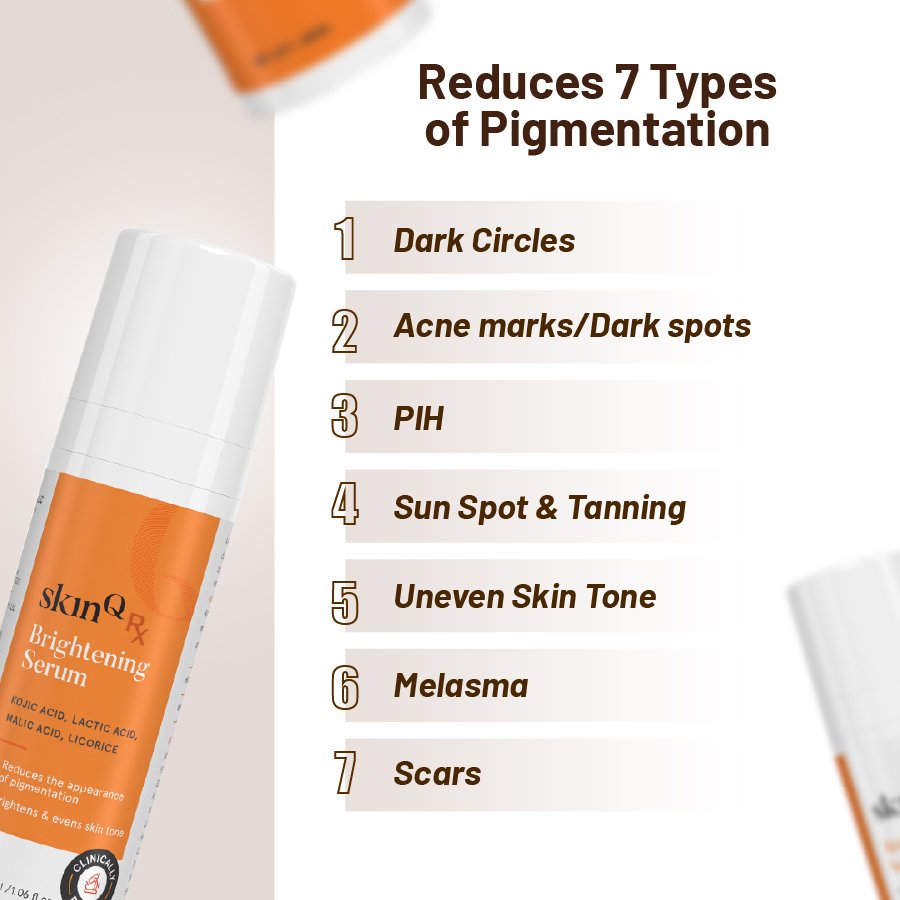 Brightening Serum 30ml for Glowing Skin : Clears Pigmentation & Dark Circles