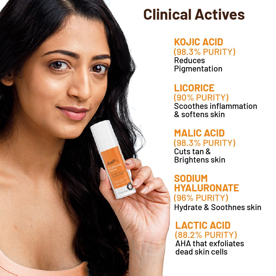 Brightening Serum 30ml for Glowing Skin : Clears Pigmentation & Dark Circles